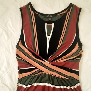 SPENCE striped maxi dress